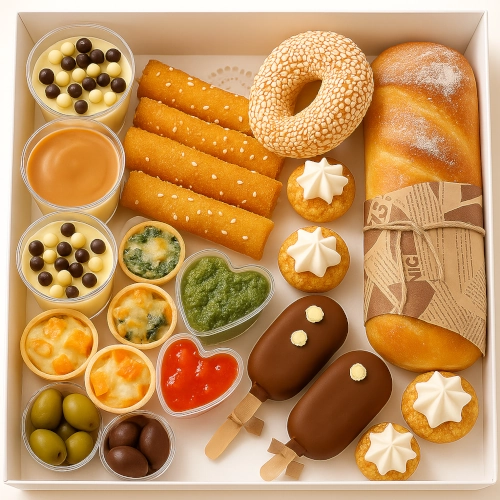 מגשי אירוח שבועות חלבי מתוק ומלוח